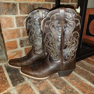 Ariat Boots 10010933 Legend Chocolate Chip Square Toe Cowgirl Riding  Size 10